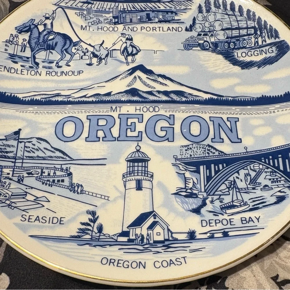 Oregon Souvenir Plate